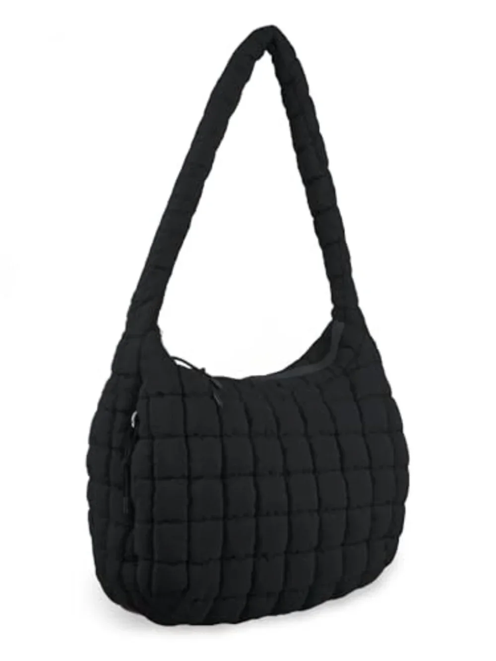 Quilted Puffer Tote Bag Crossbody Shoulder Hobo Nylon Lightweight Large